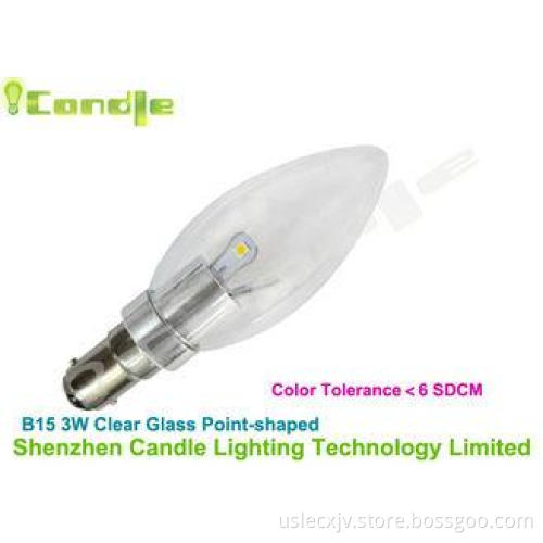 Energy Saving SMD 5630 Dimmable Led Candle Bulbs 3w AC 110V